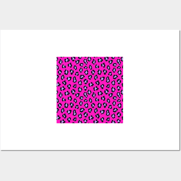 Leopard Print Pattern Pink Wall Art by Kamaloca